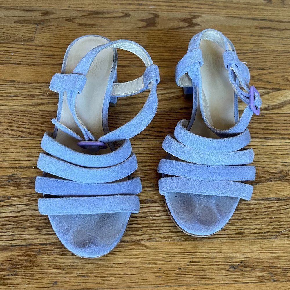MARYAM NASSIR ZADEH Purple Palma Strappy Block Heel Sandal Shoe Women's Size 36